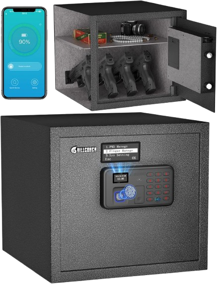 Smart Gun Safe for Multiple Pistols - Automatic Lock Safe Box