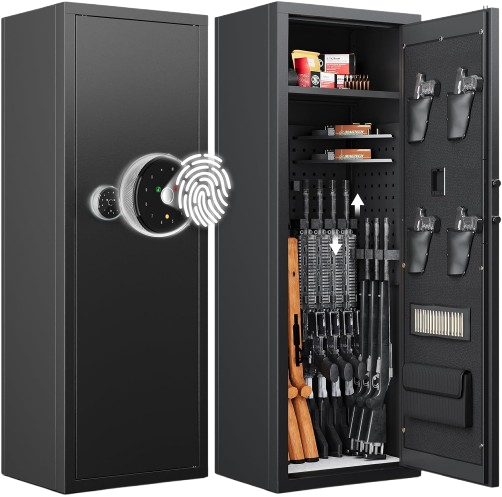 Gun Cabinet for Home & Hunting with Gun Racks