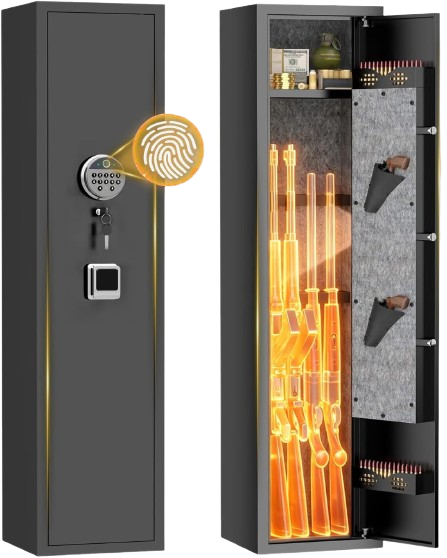 4-8 Fingerprint Gun Safe for Rifles and Pistols